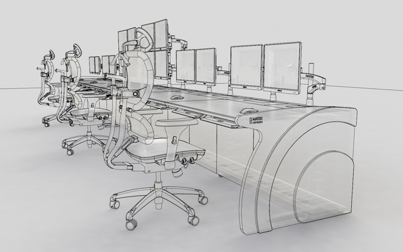 中控平面操作臺框架結(jié)構(gòu)圖片